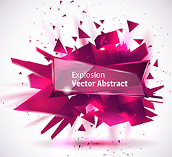 抽象闪耀的矢量3D爆破素材(第三套)：Explosion Vector Abstract vol.3